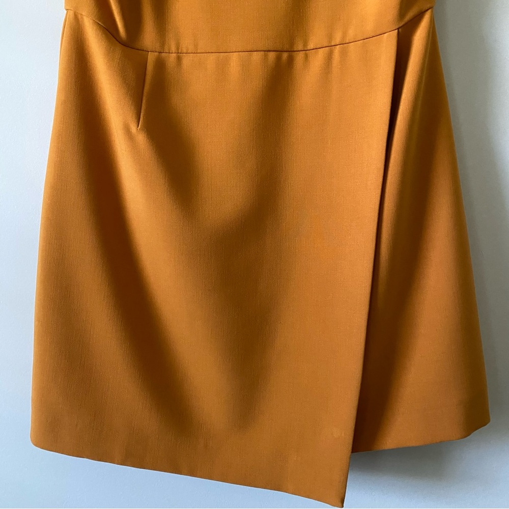 French Connection Whisper Sleeveless Envelope Skirt Dress Golden size 10 - Picture 5 of 15